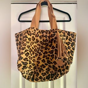 BNWT Saddle Road Tote Cheetah Print.
